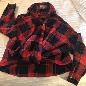 Karlie Red Plaid Shirt